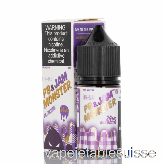 Vape Suisse Raisin - Pb Et Confiture Monstre Sels - 30ml 24mg